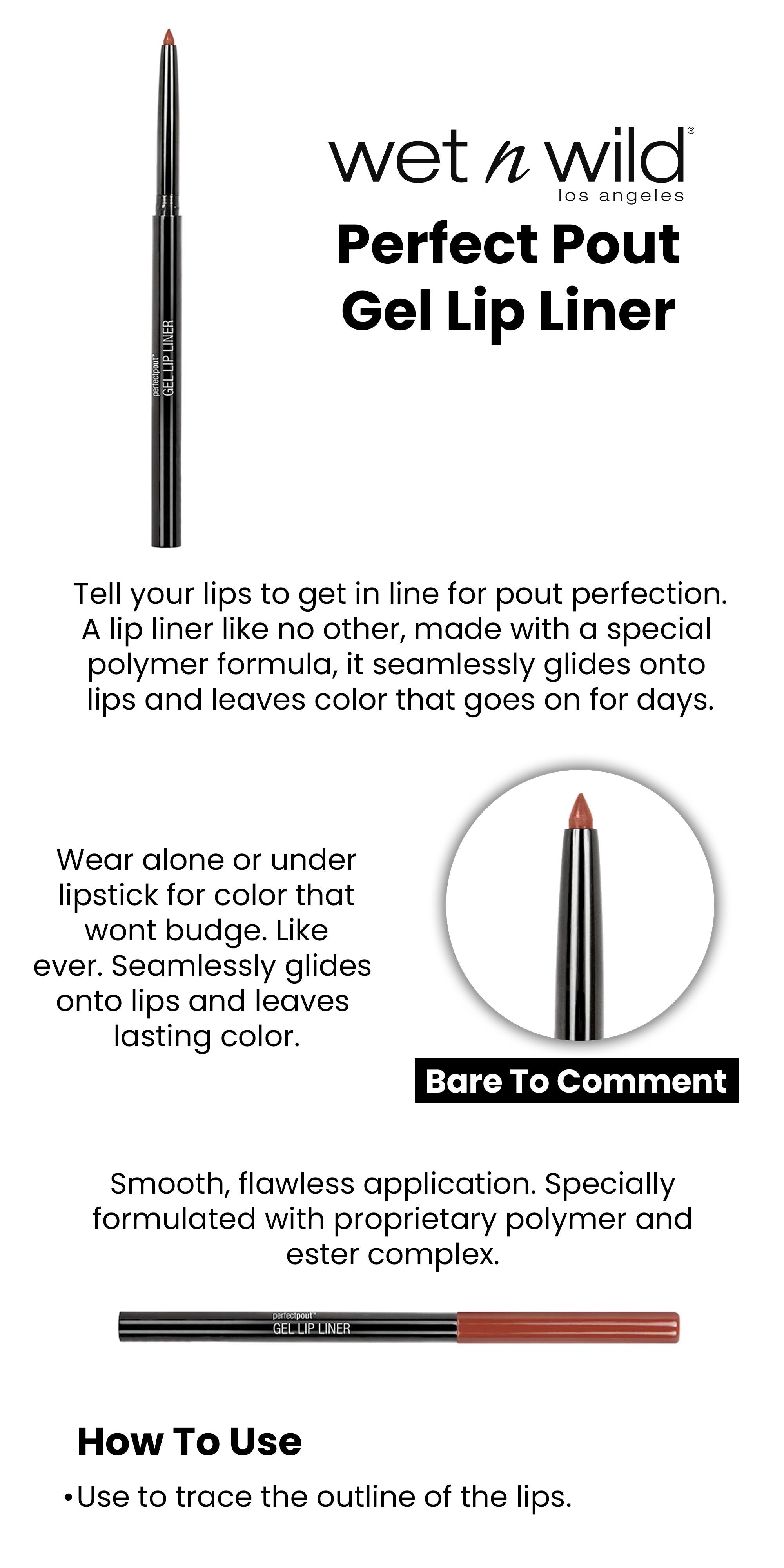 Perfect Pout Gel Lip Liner Bare To Comment