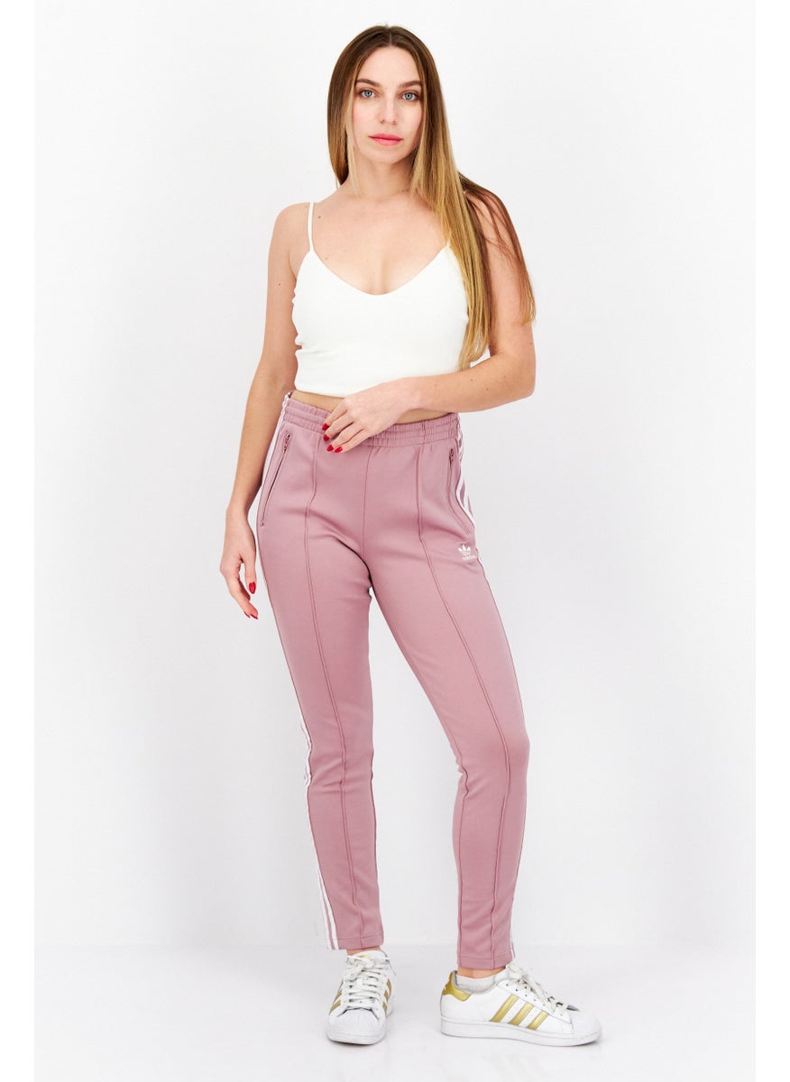 Women Sportswear Fit Pull On Training Sweatpants, Light Pink/White