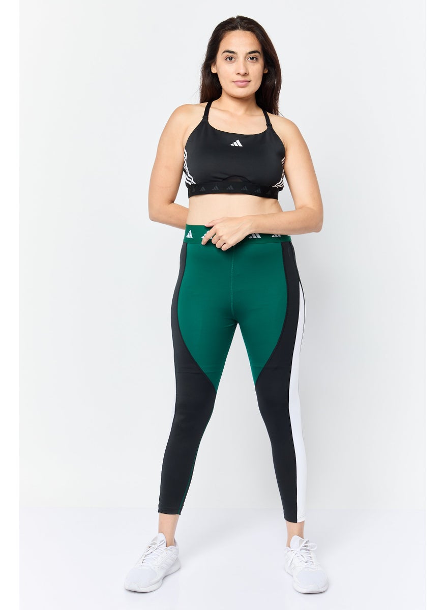 Women Tight Fit Training Leggings, Green
