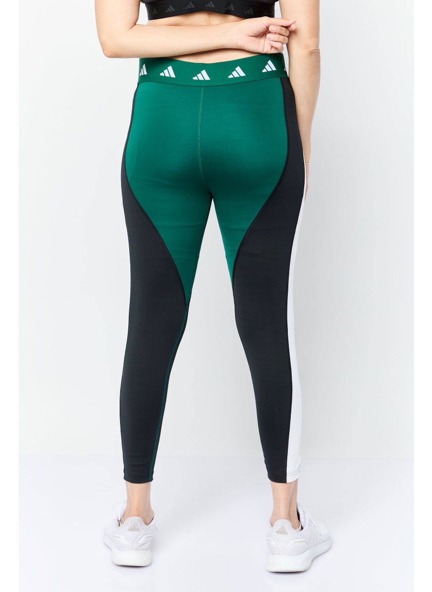 Women Tight Fit Training Leggings, Green