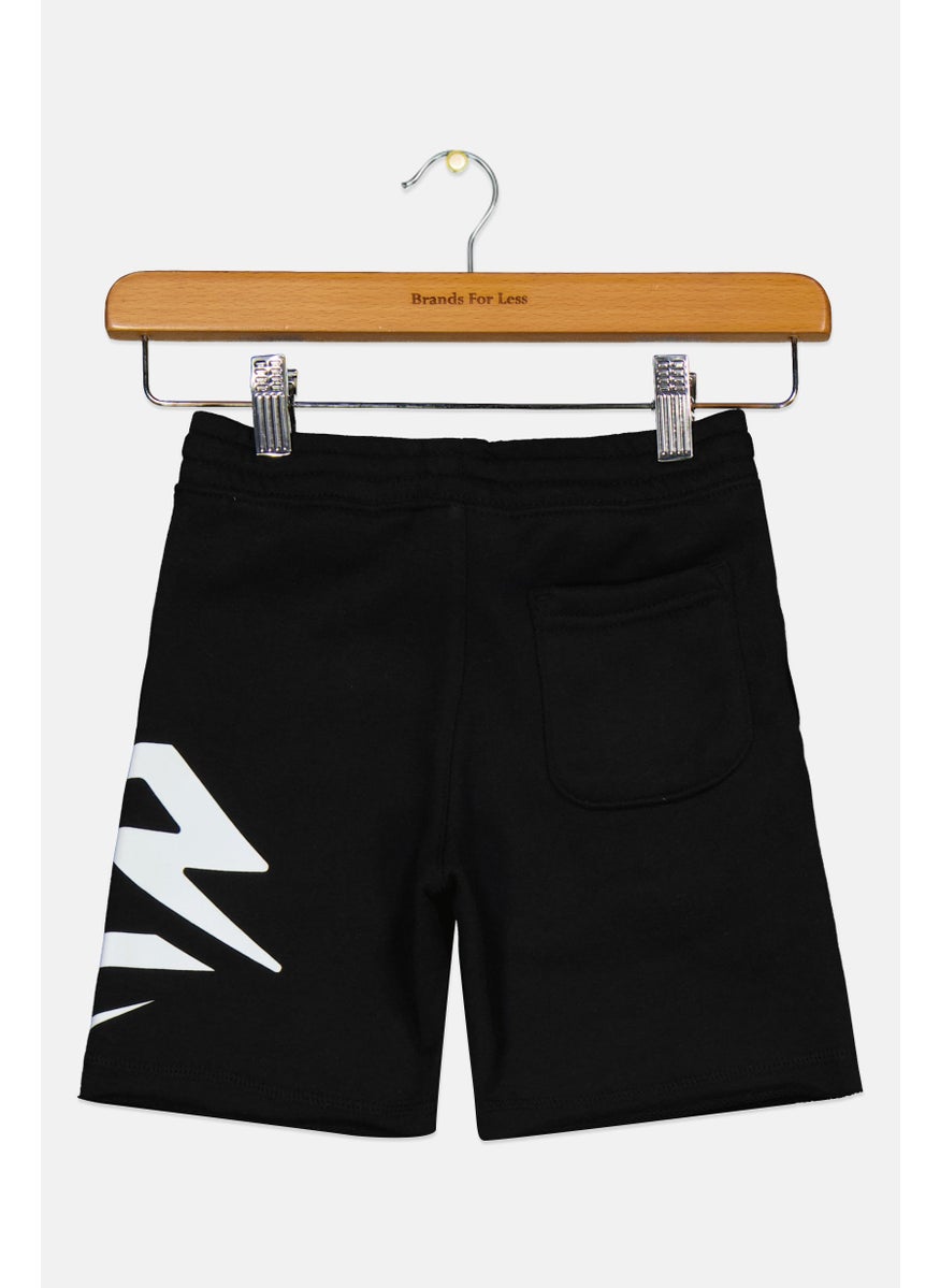 Toddlers Boy Brand Logo Short, Black