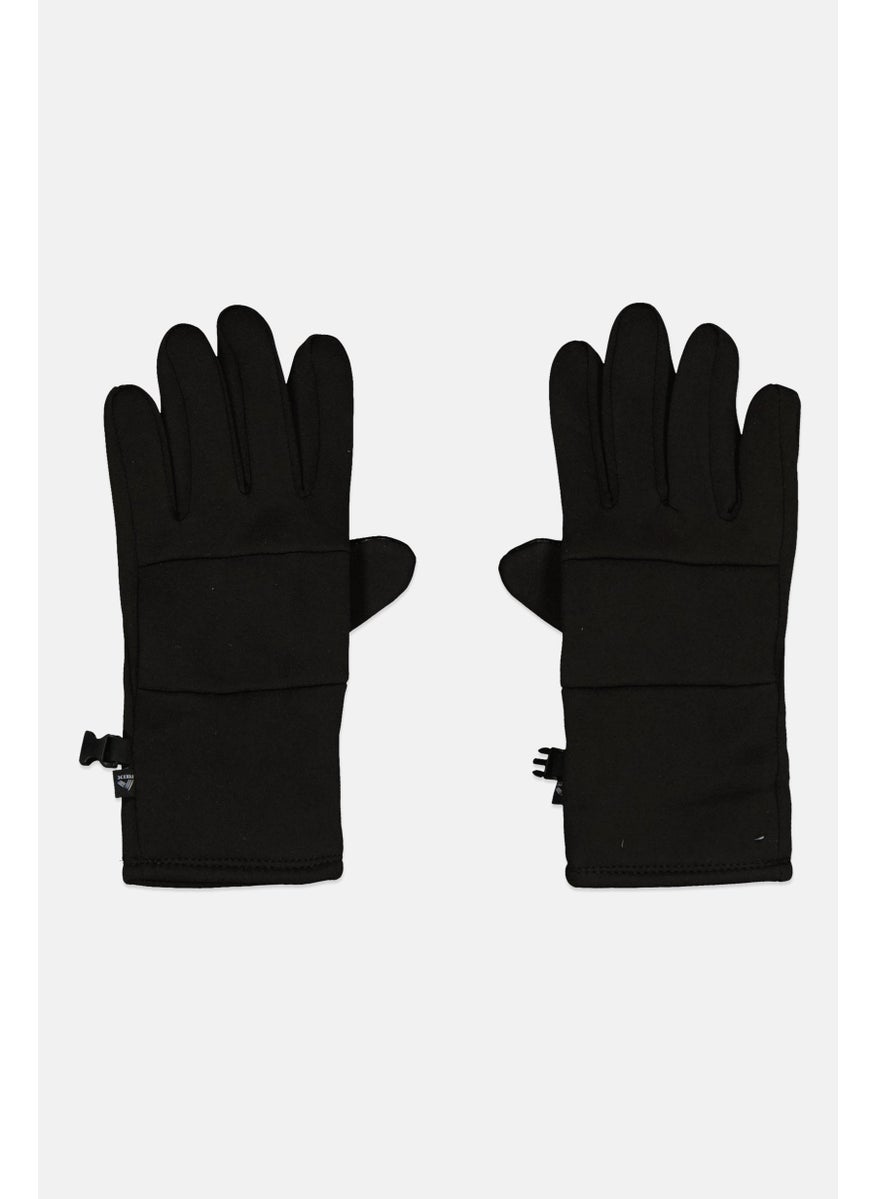 Men 1 Pair Textured Sports Gloves, Black