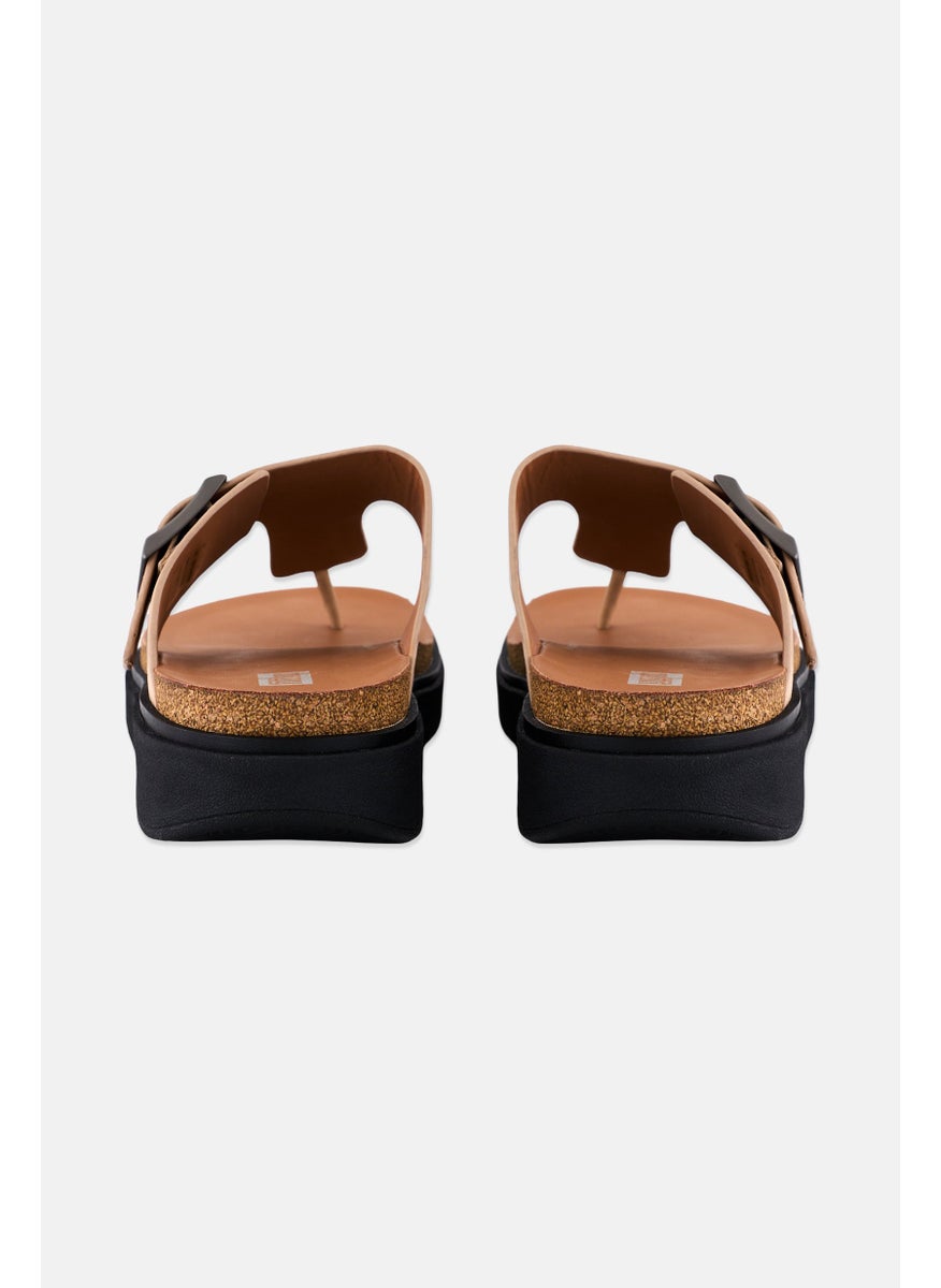 Men Toe Post Slip On Sandal, Beige