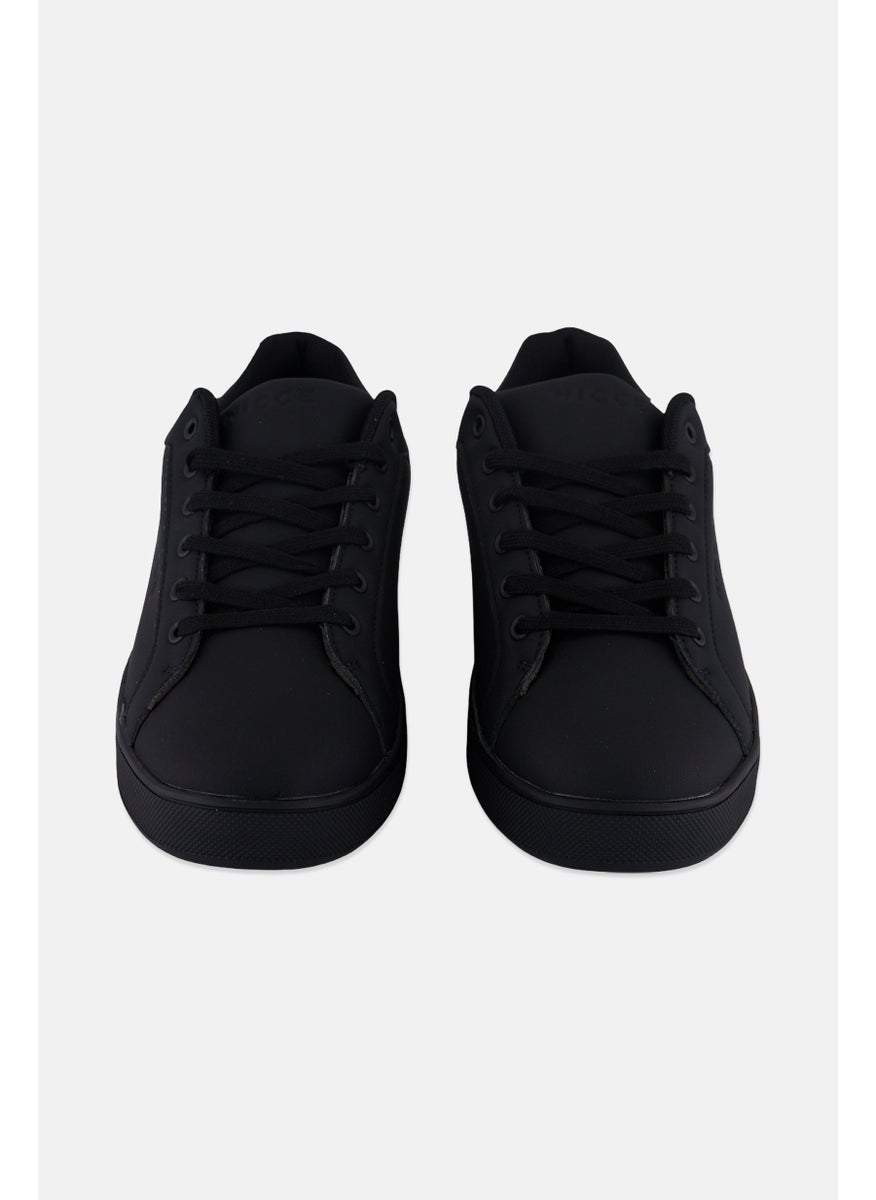 Men Lace Up Casual Shoes, Black