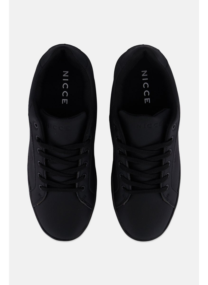 Men Lace Up Casual Shoes, Black