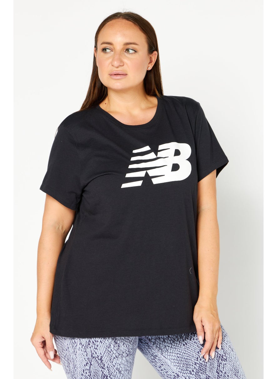 Women Sportswear Fit Short Sleeve Running T-Shirts, Black