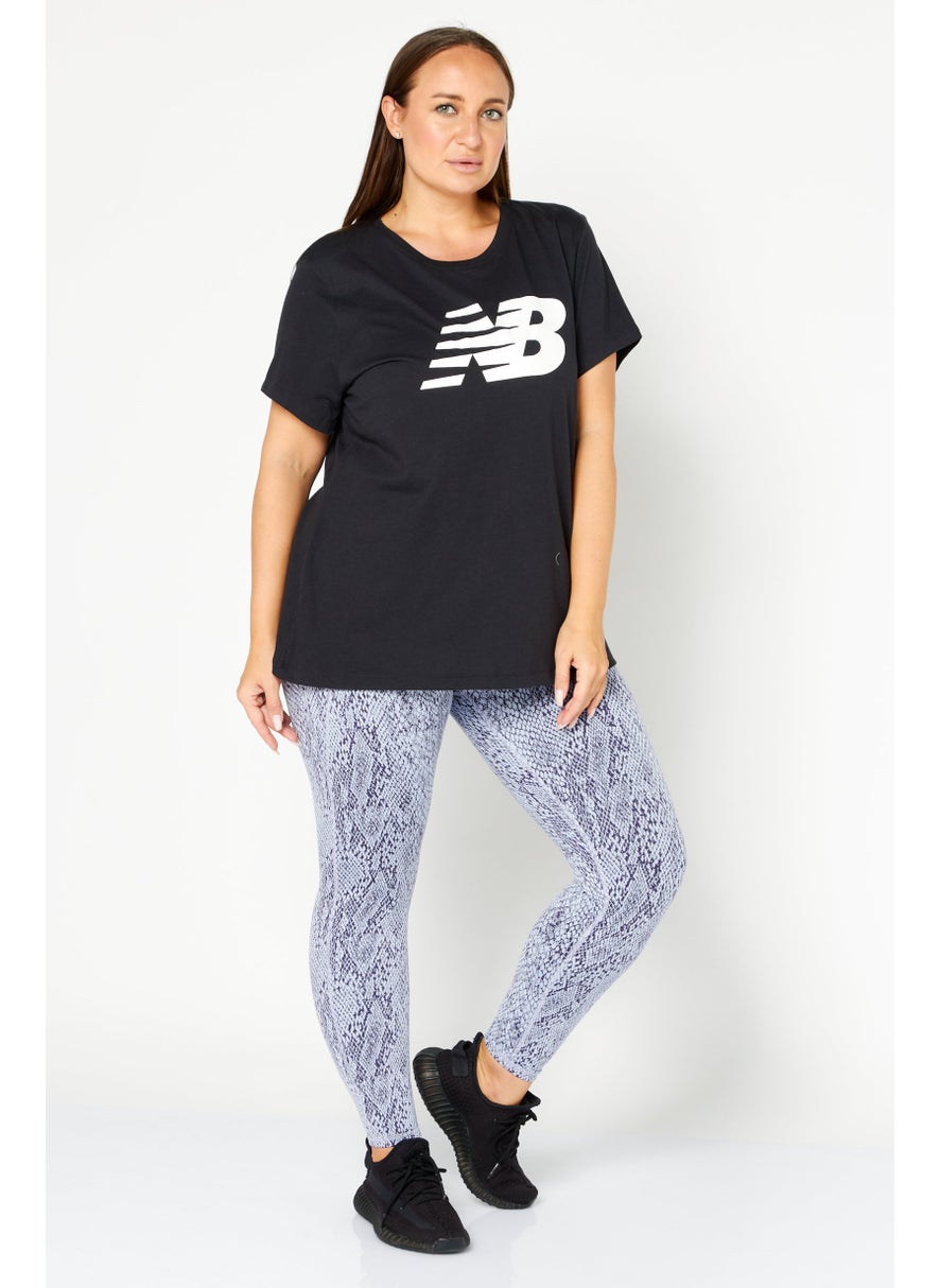 Women Sportswear Fit Short Sleeve Running T-Shirts, Black