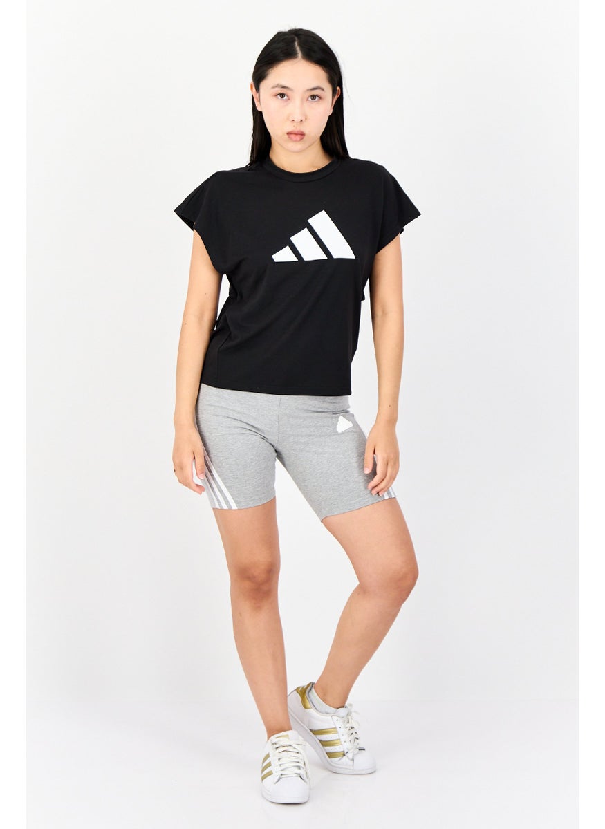 Women Sportswear Fit Short Sleeve Training T-Shirt, Black