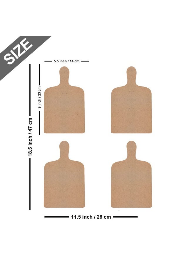 PAPER PLANE DESIGN Wall Art Wooden Kitchen Home Decor Items Pack of 4 (E)