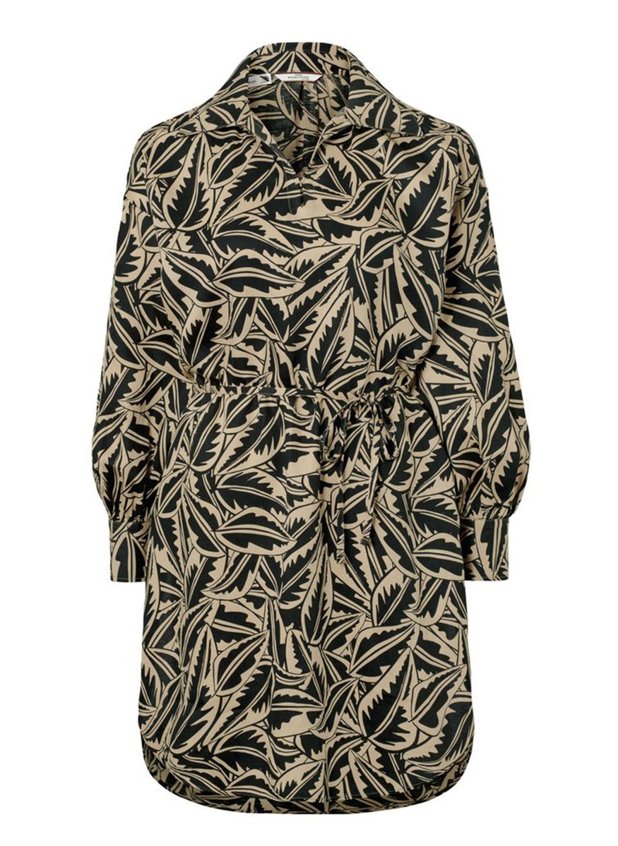 Women Allover Print Mini Dress, Black