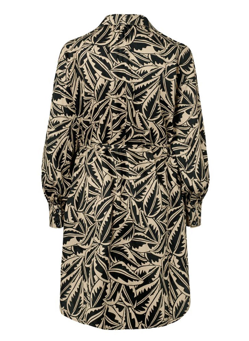 Women Allover Print Mini Dress, Black