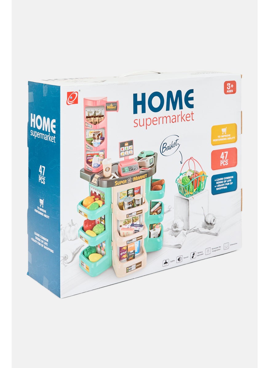 Supermarket with POS Machine and Scanner Pretend Playset, Pink