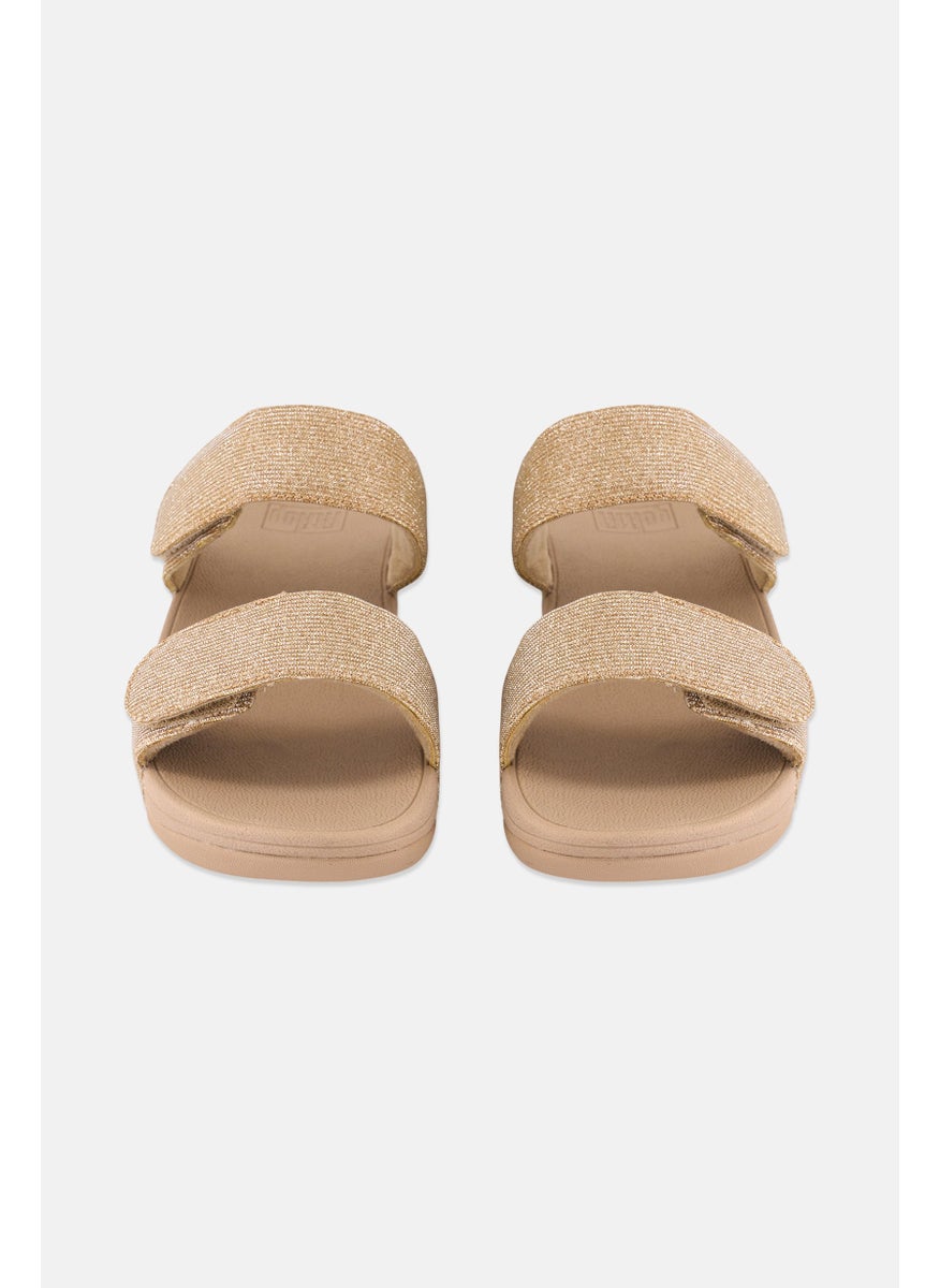 Women Lulu Velcro Closure Wedges, Taupe