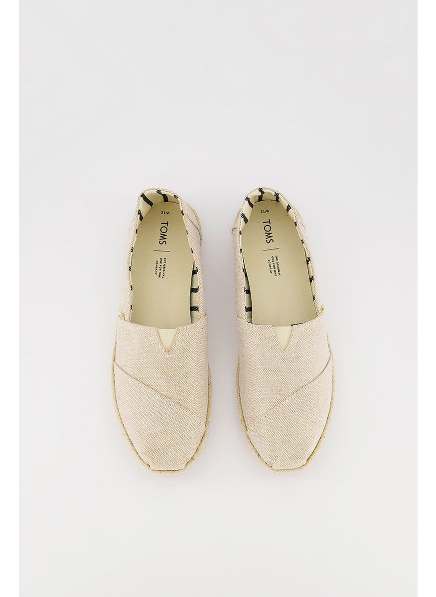 Women Classic Metallic Alpargata Flat, Natural