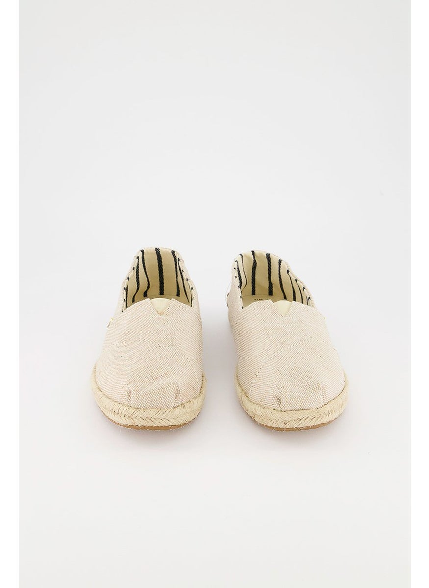 Women Classic Metallic Alpargata Flat, Natural