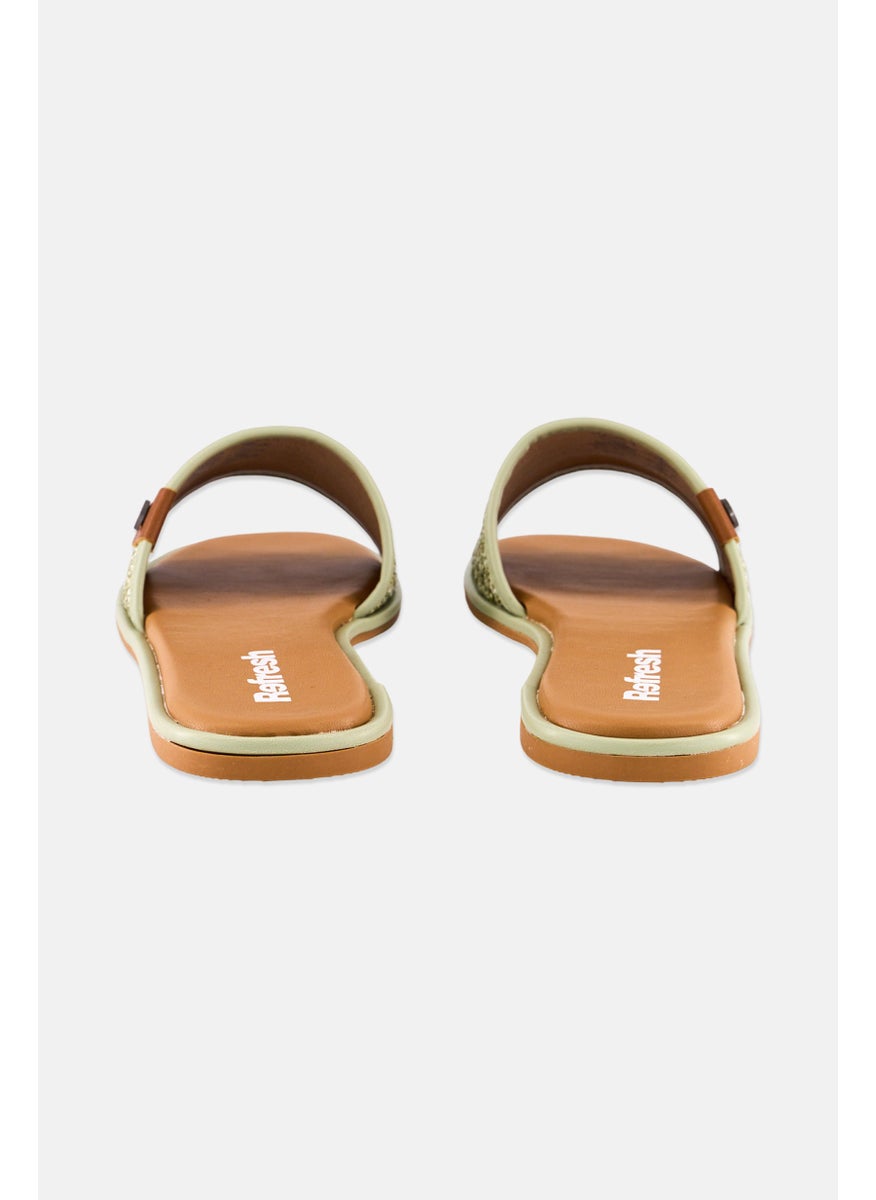 Women Slip On Flats, Green