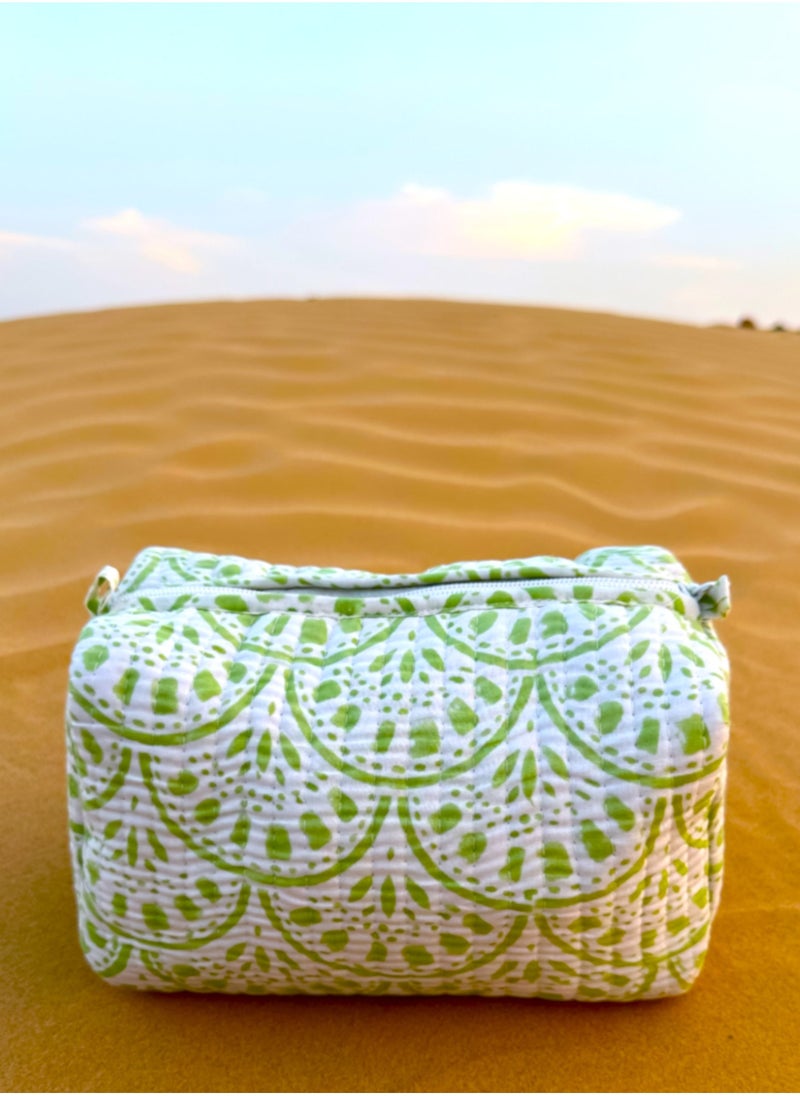 TohfaLuxe Esme Handmade Block Printed Pouch