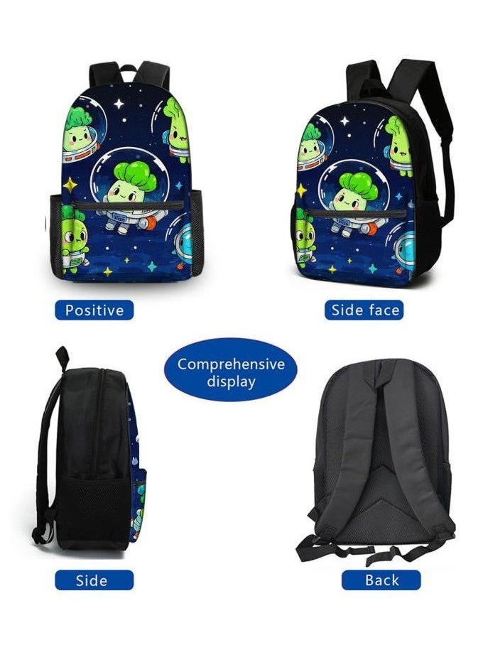 Cartoon three-piece schoolbag with zipper - 516