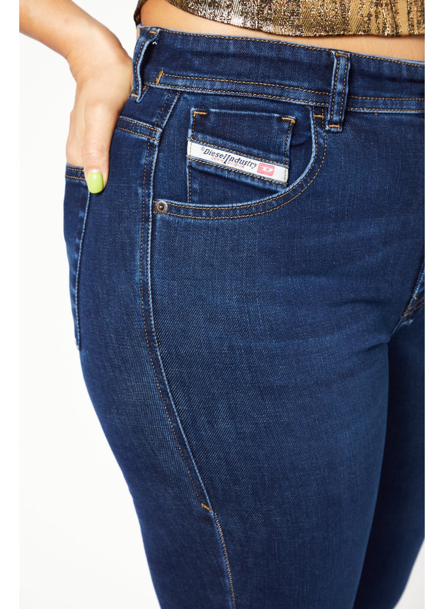 Women 1984 Slandy Skinny Fit Stretchable High Waist Jeans, Mid Blue