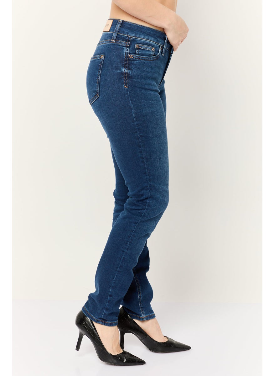 Women Slim Fit Washed Stretchable Jeans, Blue