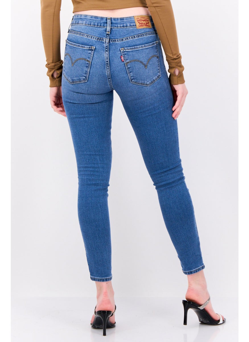 Women Skinny Fit Wash Stretchable Jeans, Blue