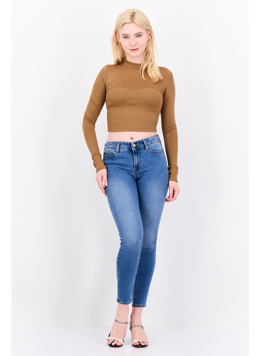 Women Skinny Fit Wash Stretchable Jeans, Blue