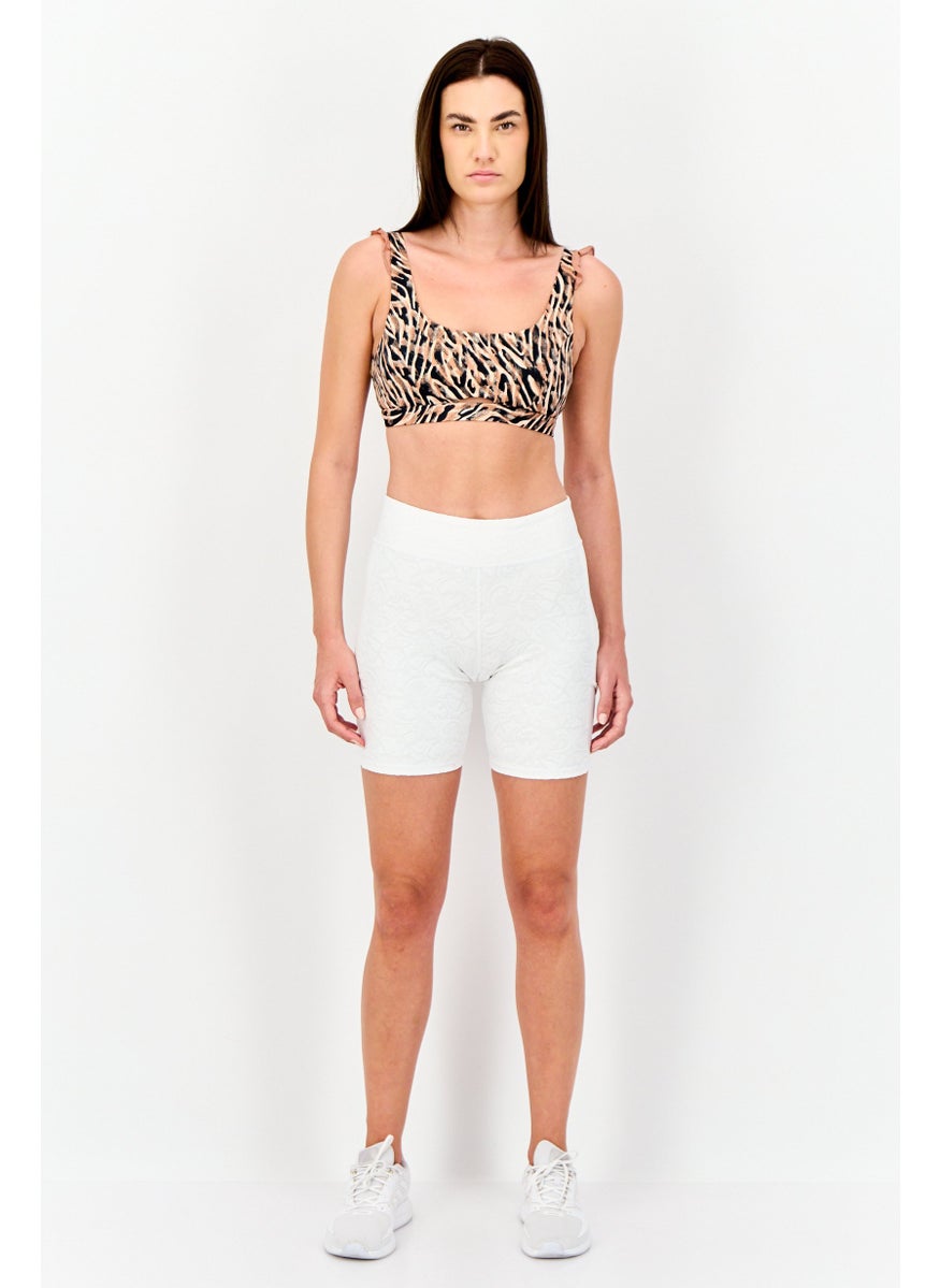 Women 2 Pcs Sportswear Fit Tennis Skirts And Short, White