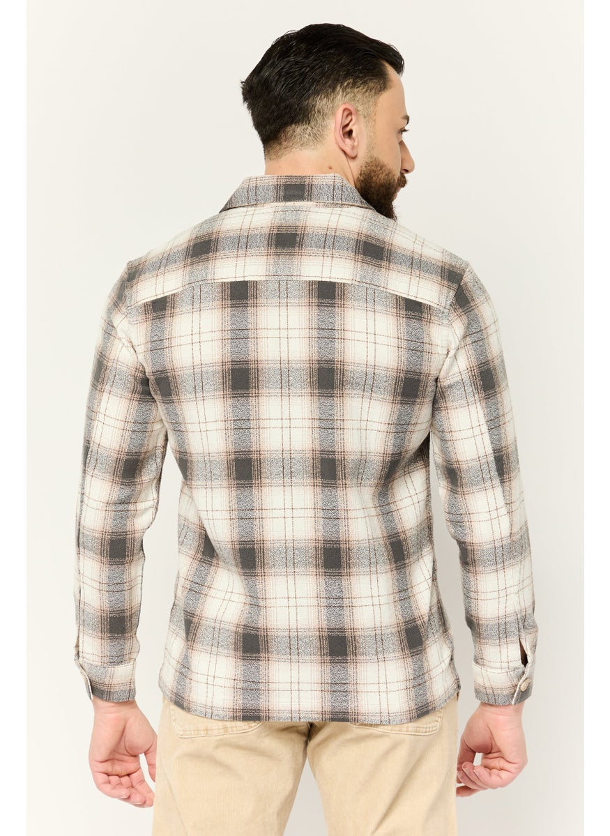 Men Regular Fit Plaid Casual Shirt, Multicolor