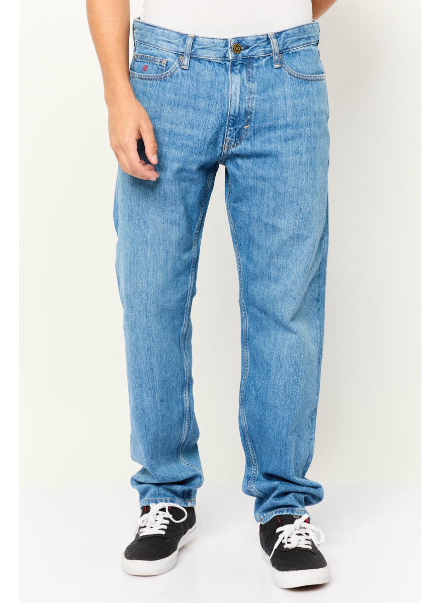 Men Straight  Fit Wash Non Stretchable Denim, Blue