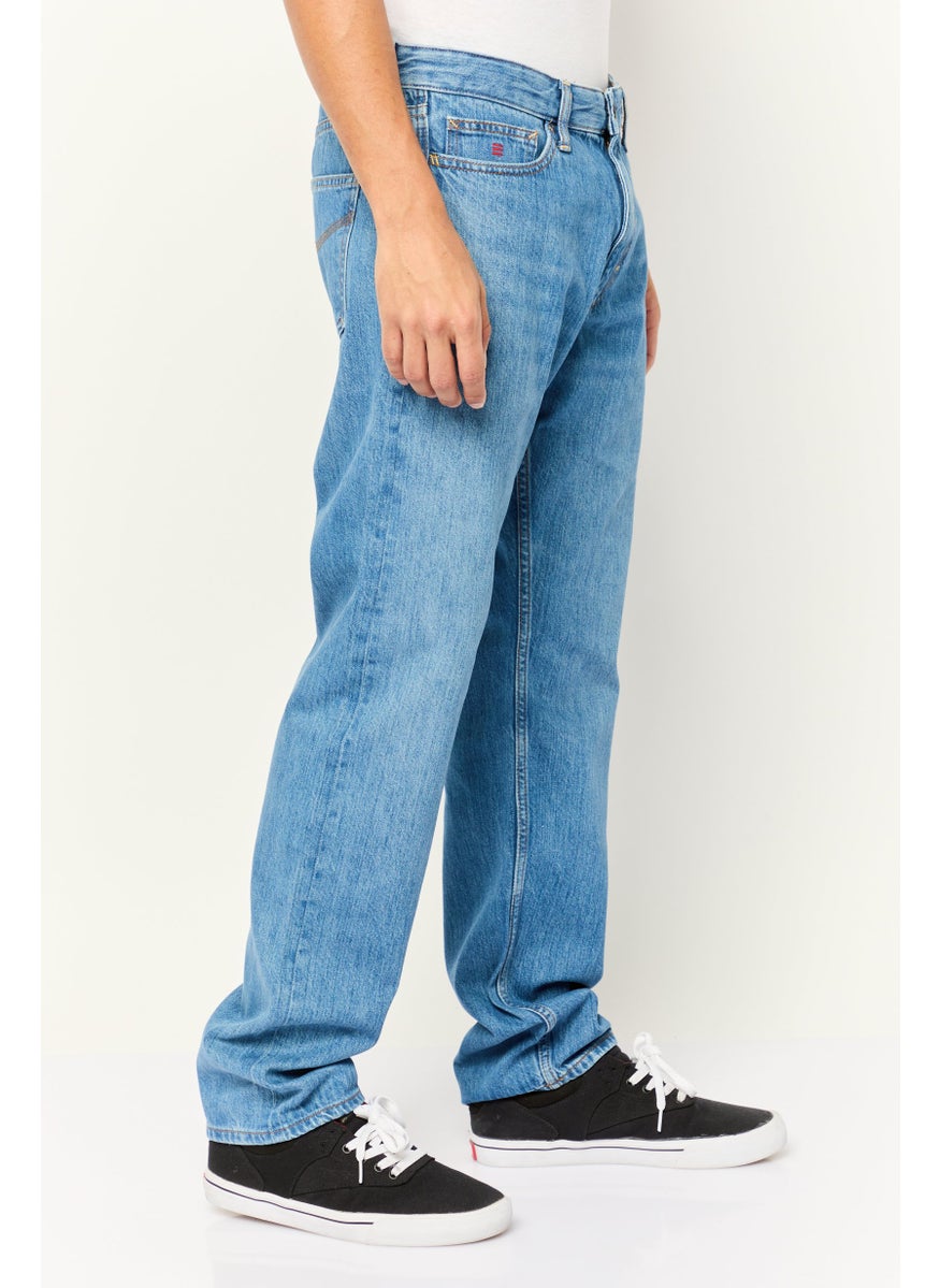 Men Straight  Fit Wash Non Stretchable Denim, Blue