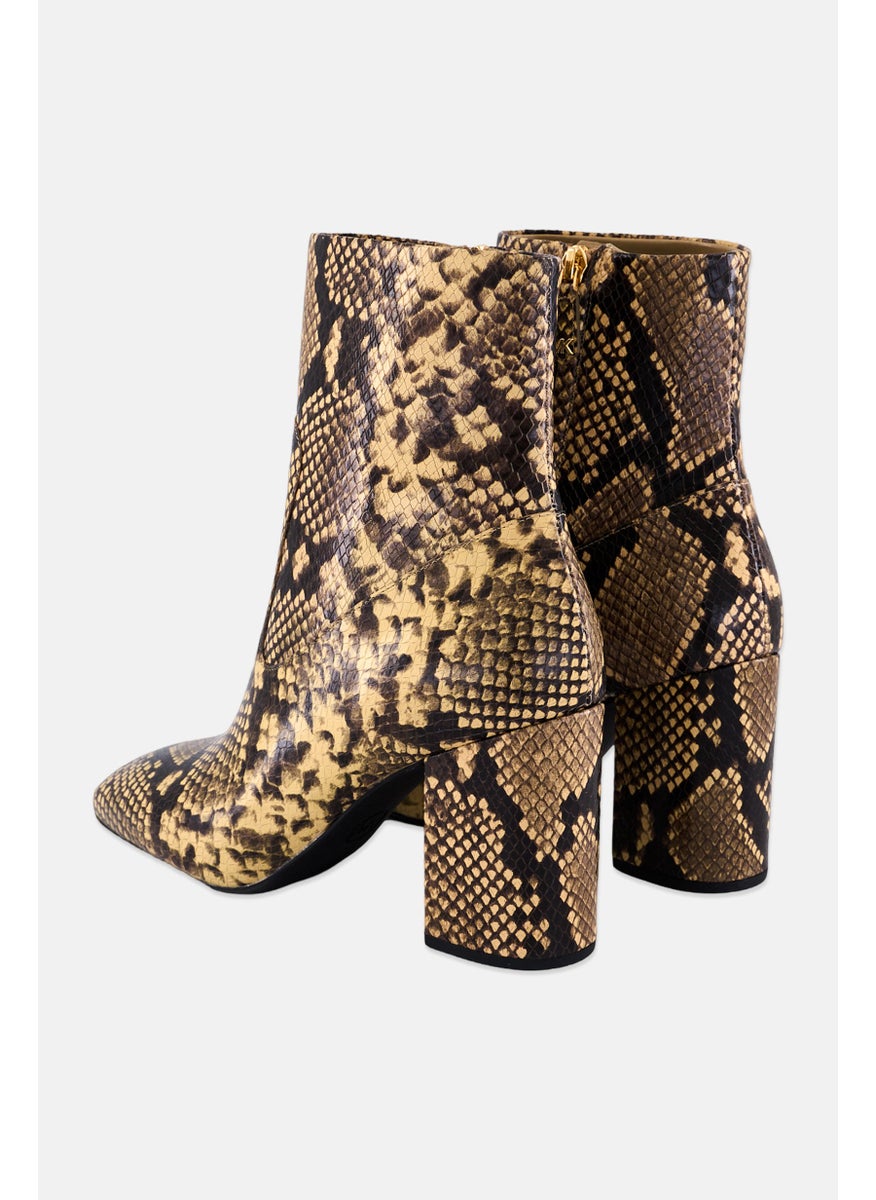 Women Medium Marcella Flex Zipper Closure Ankle Boot, Brown Combo