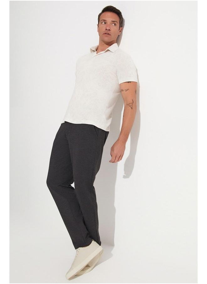 June Men Regular Fit Knitted Trouser Anthracite