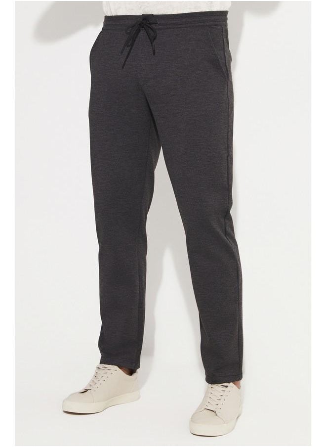 June Men Regular Fit Knitted Trouser Anthracite