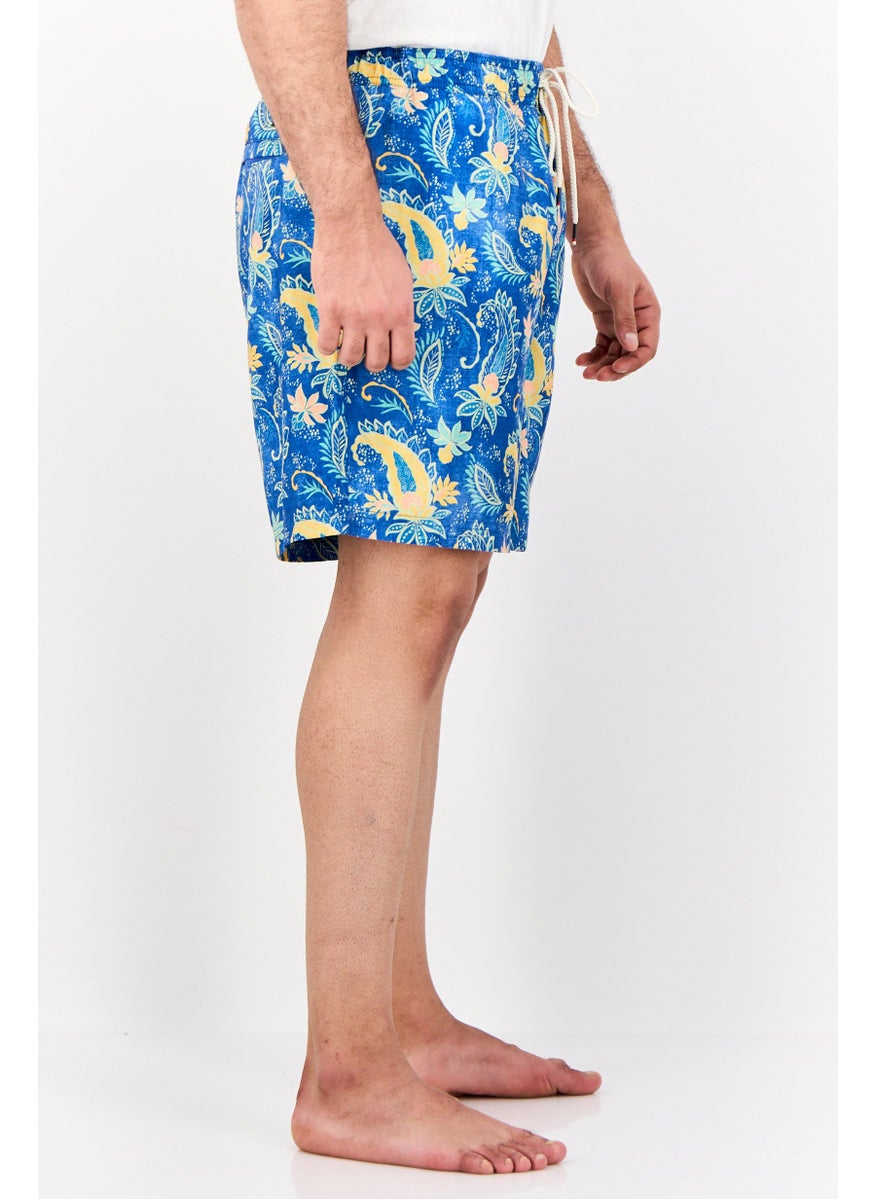 Men Inseam Allover Print Swim Shorts, Multicolor