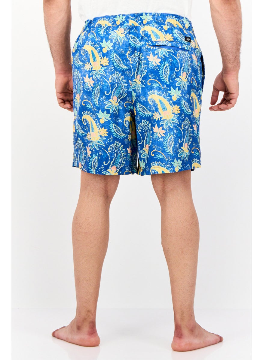 Men Inseam Allover Print Swim Shorts, Multicolor