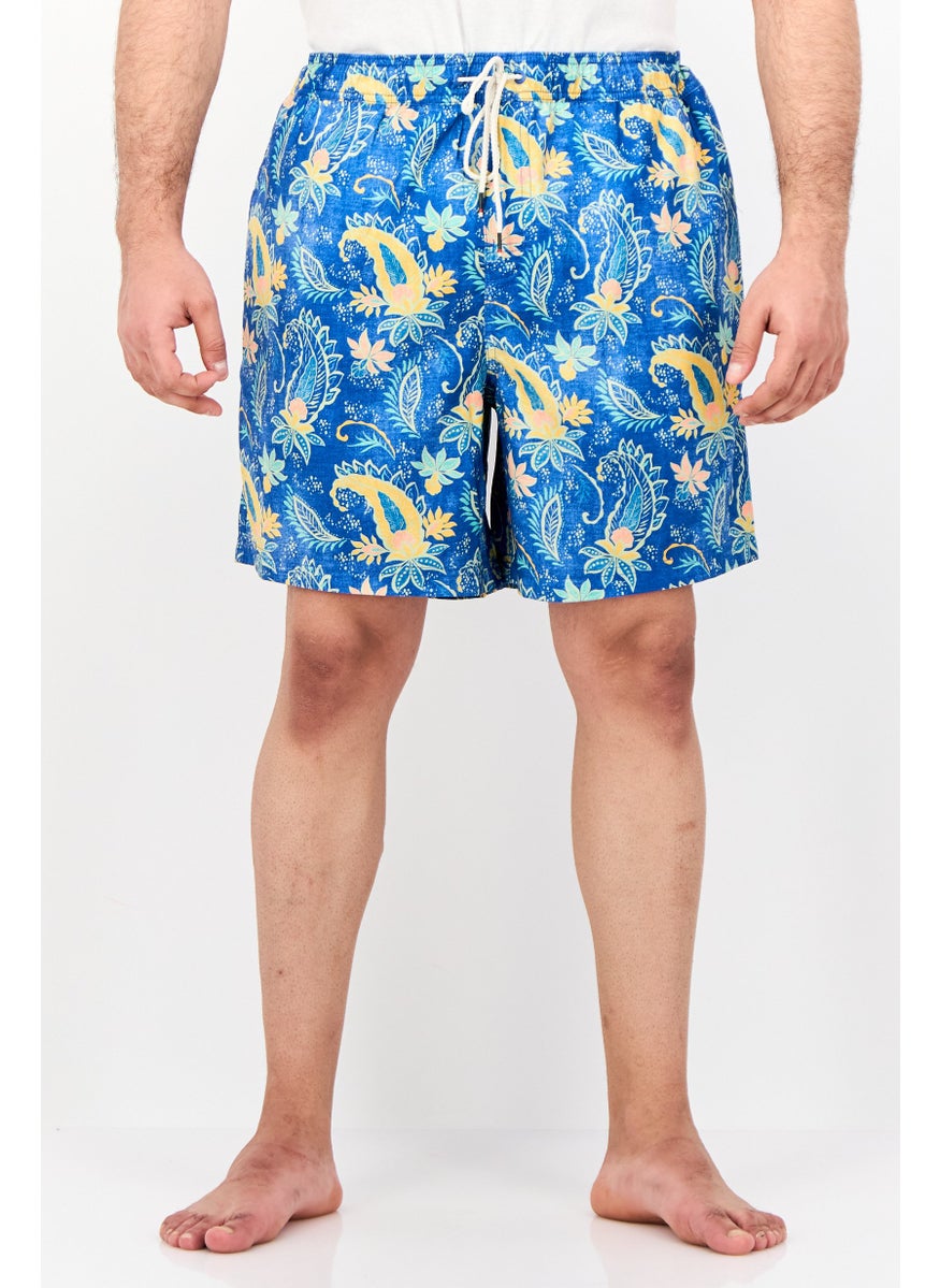 Men Inseam Allover Print Swim Shorts, Multicolor