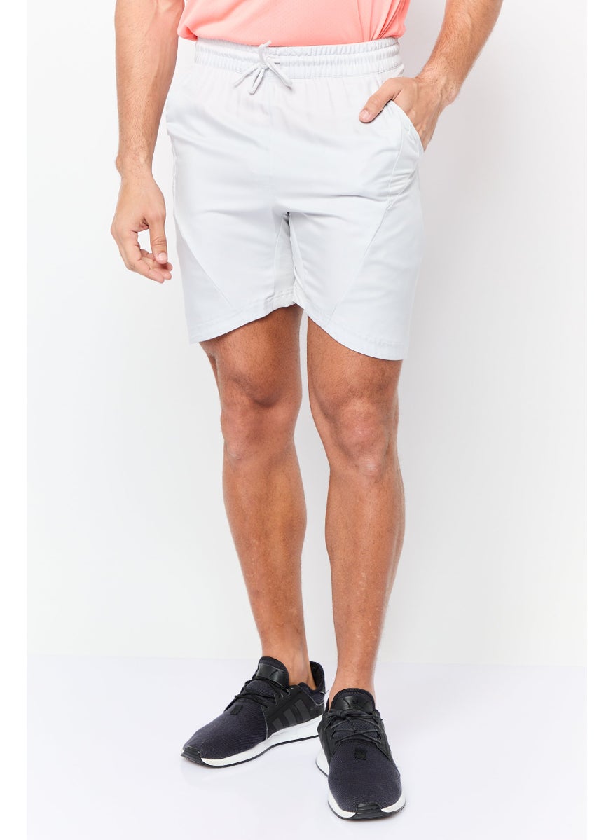 Men 2 Pieces Sportswear Fit Tennis Short, Light Grey