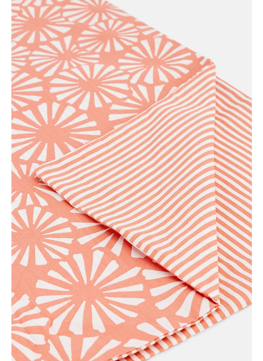 Single Size Percale Duvet Set 155 x 220 cm, Coral