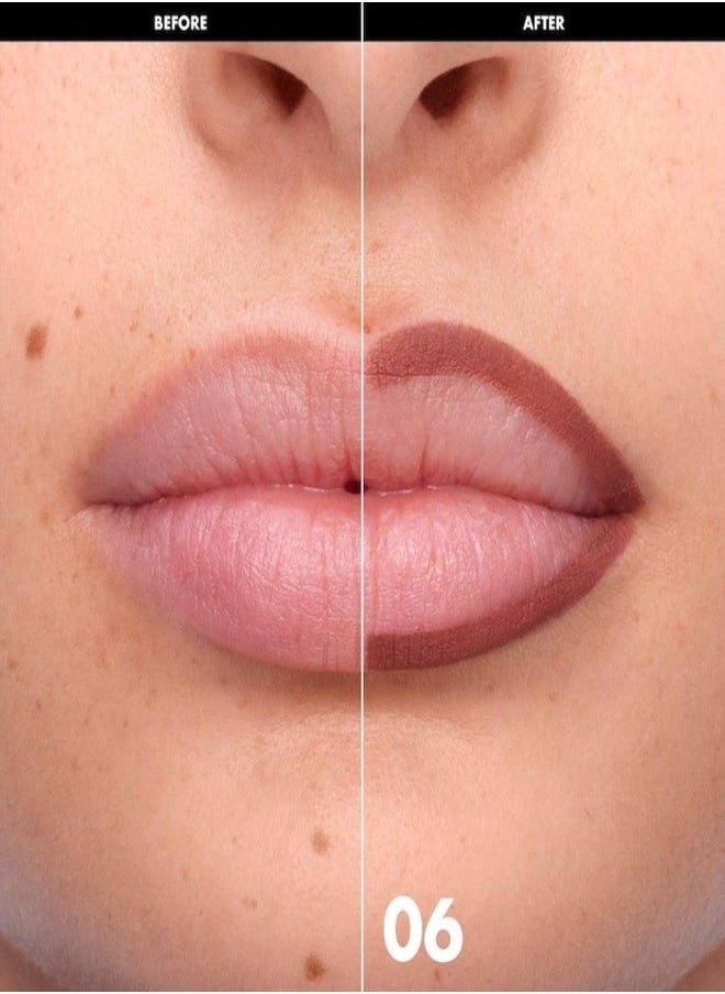 SEPHORA COLLECTION Colorful 8HR Longwear Transferproof Lip Liner 06 Rosewood Mood - Matte Rosewood Nude – Waterproof Precision Lip Pencil in Soft Pink, 1.2g