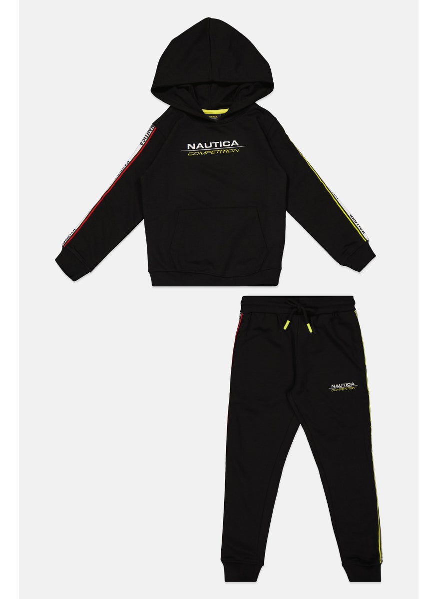 Kids Boy 2 Pcs Sweatshirt And Sweatpants Set, Black