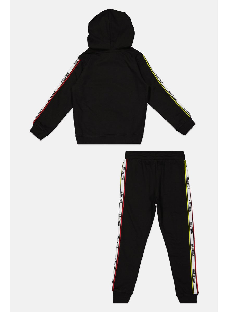 Kids Boy 2 Pcs Sweatshirt And Sweatpants Set, Black