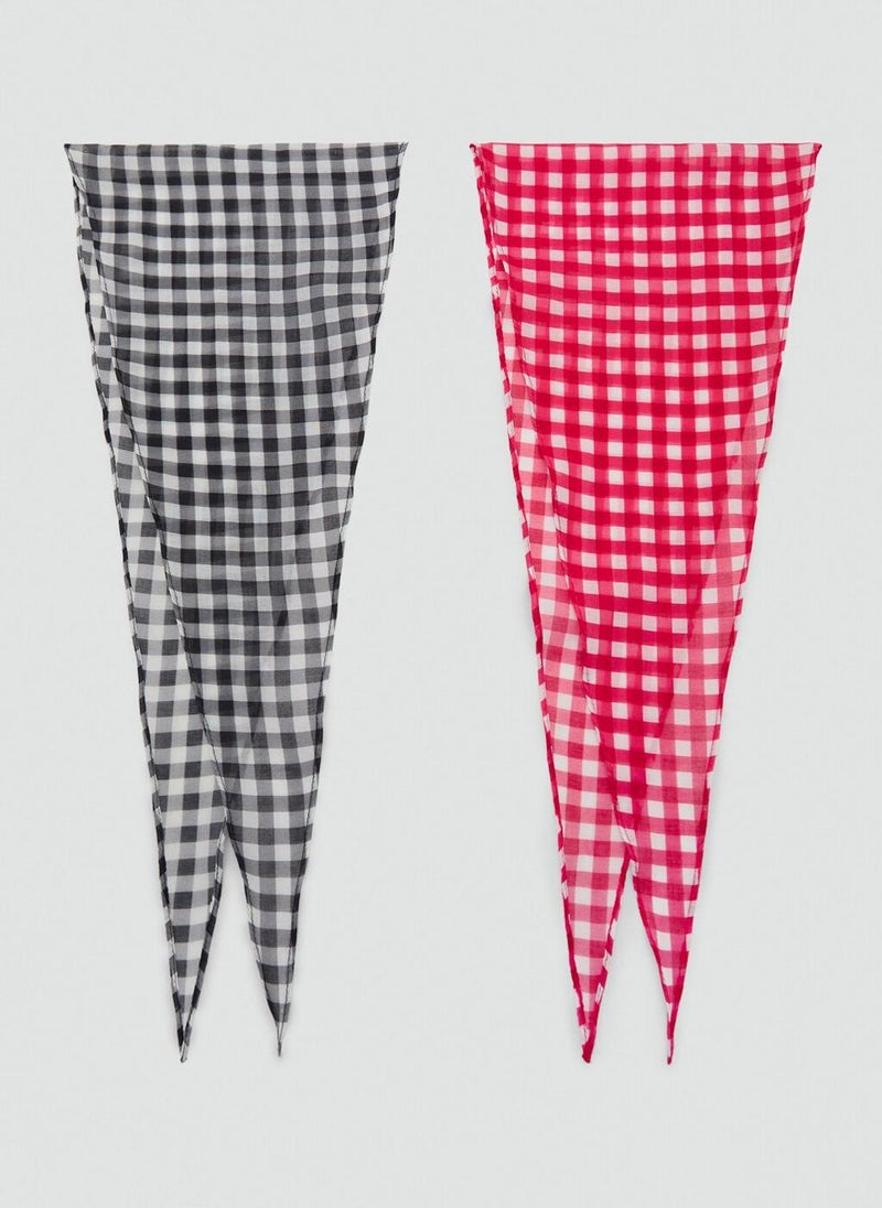 Set Of 2 Combined Scarves