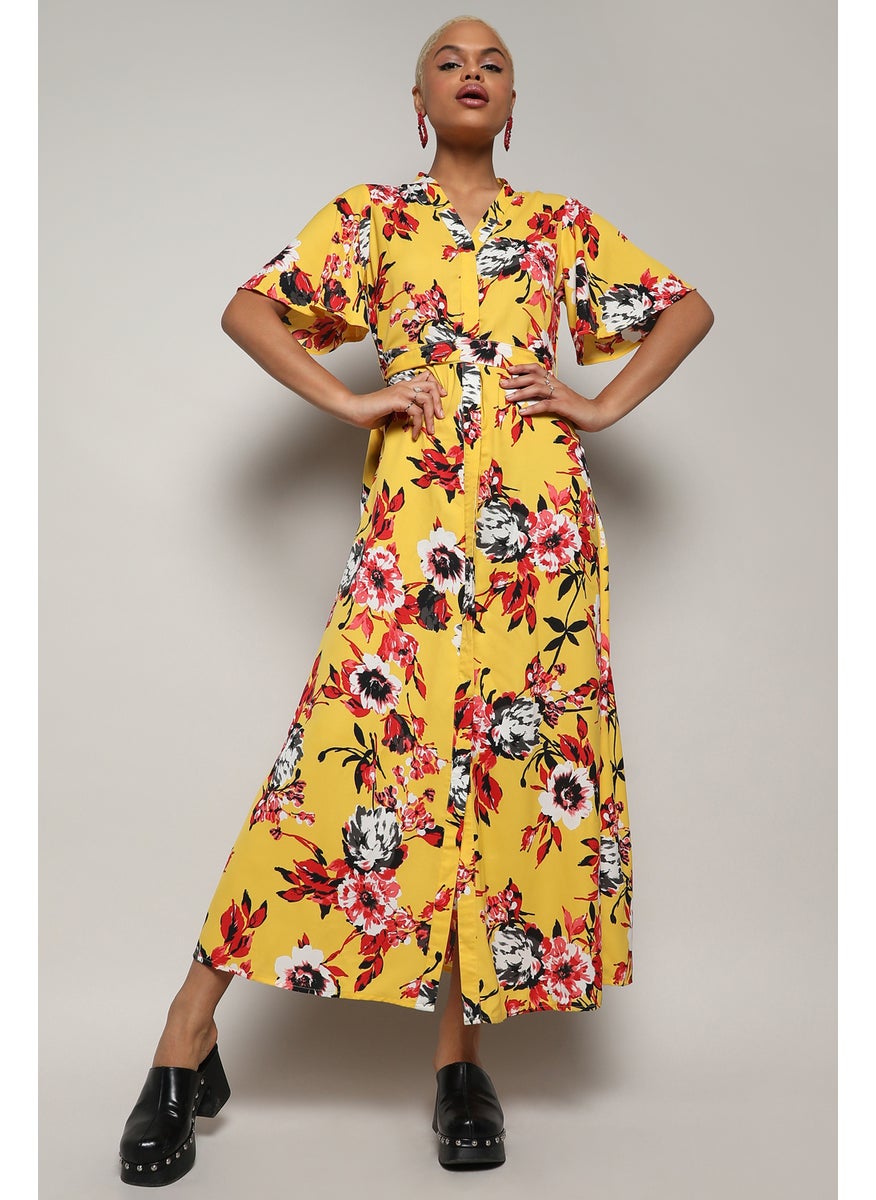 Floral Button-Up Dress