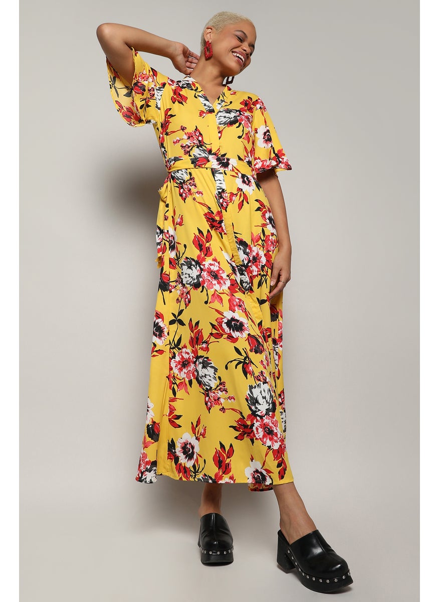 Floral Button-Up Dress