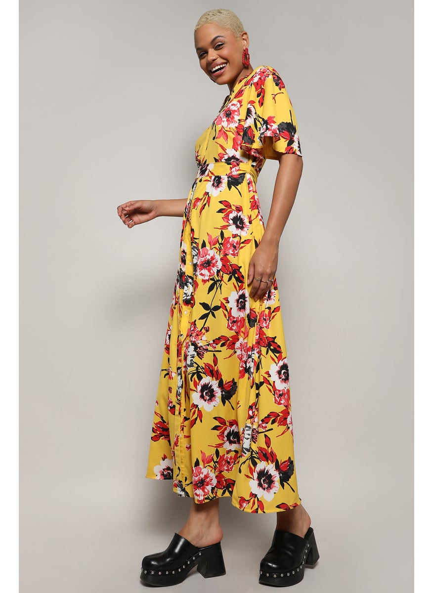 Floral Button-Up Dress