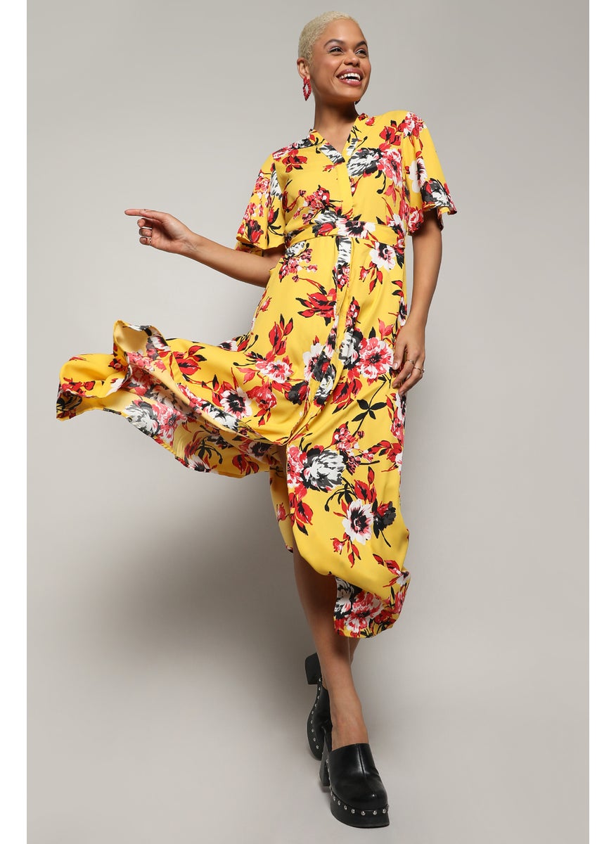 Floral Button-Up Dress