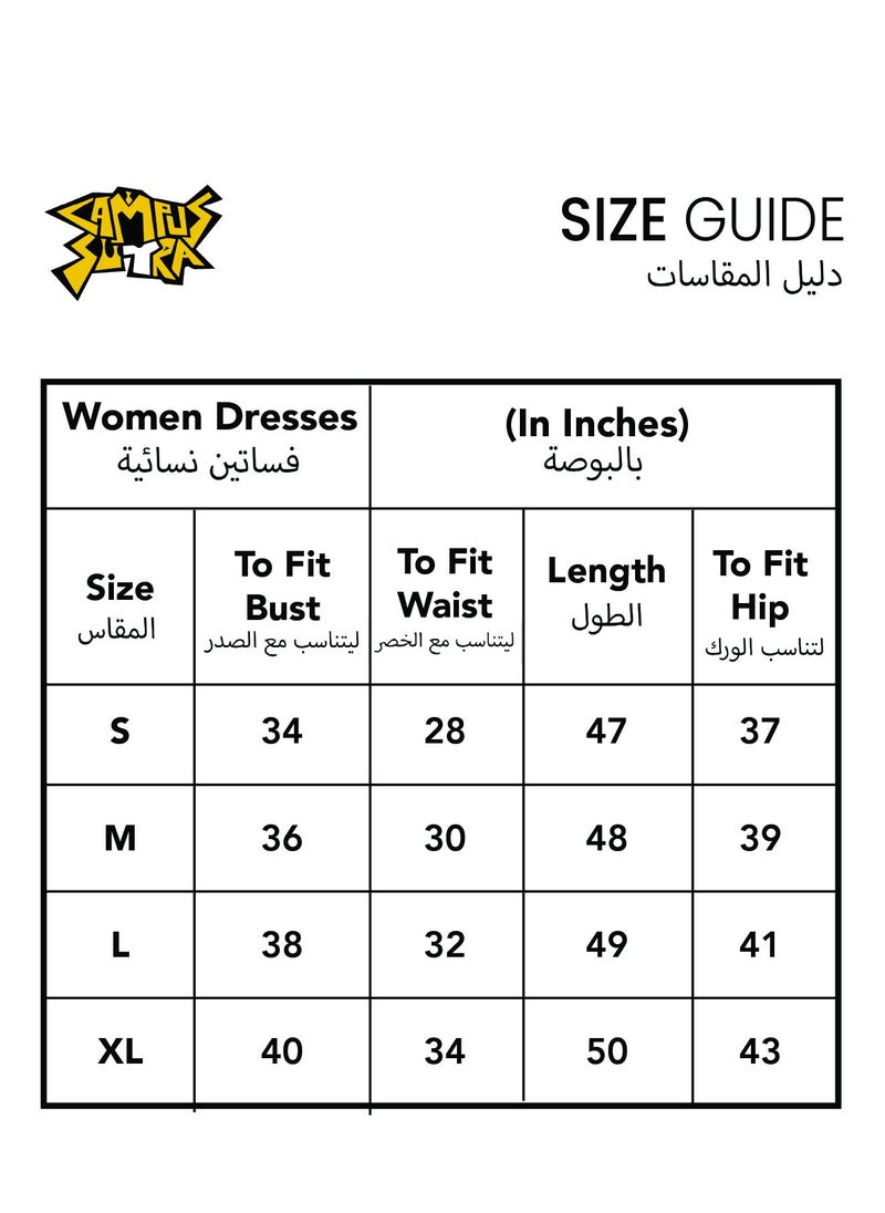 Women's Midnight Black Tie-Up Polka Dot Dress