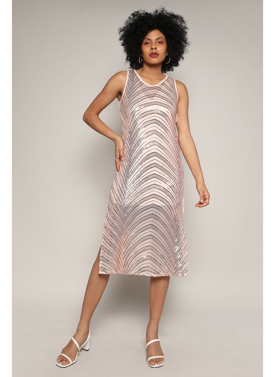 Sequin Chevron Dress