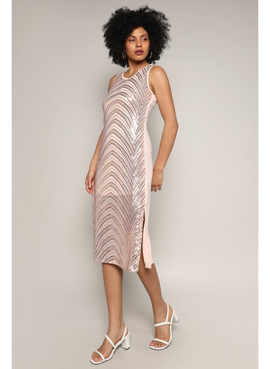 Sequin Chevron Dress