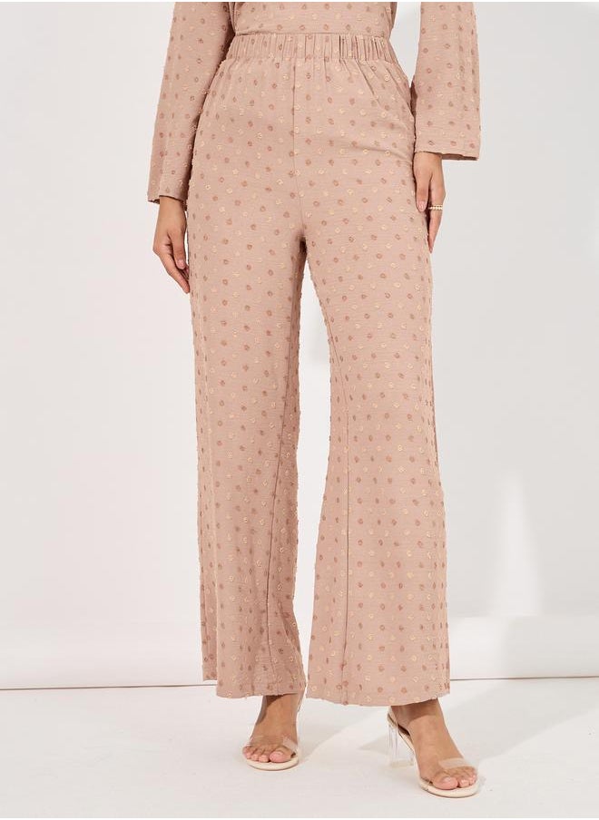 Dobby Longline Top & Wide Leg Pants Modest Set